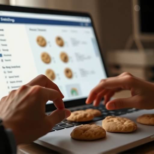 Person adjusting cookie settings on a computer, illustrating control over cookie preferences