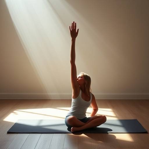Person doing a yoga pose on a mat
